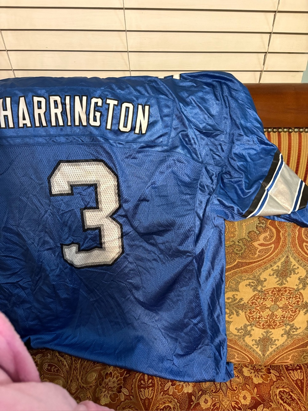Vintage Joey Harrington #3 Detroit Lions On Field Reebok NFL Jersey Adult 2XL